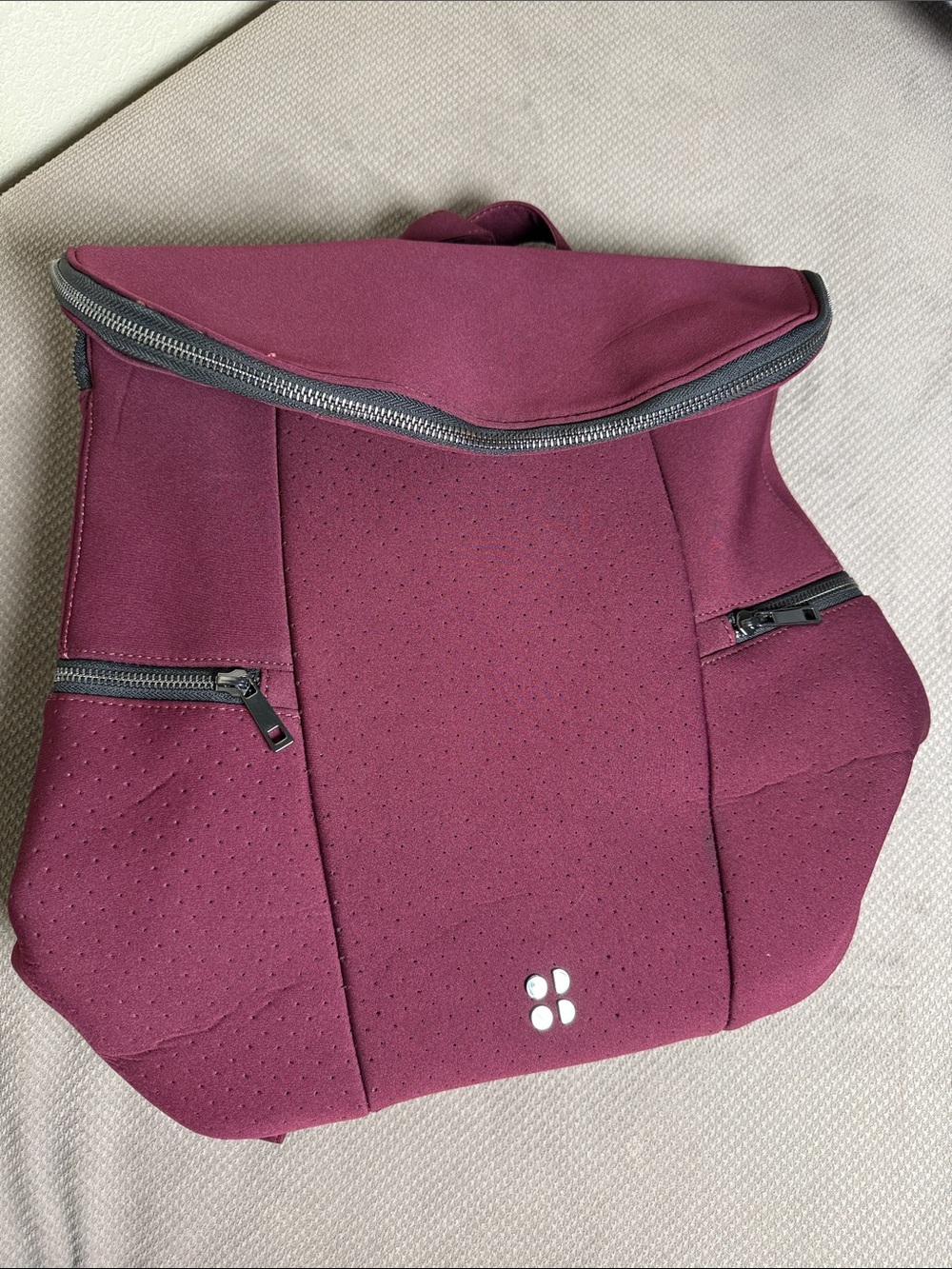 Sweaty Betty Plum Neoprene Backpack - Deep Berry